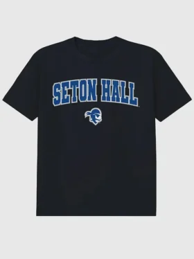 Seton Hall University Arch Logo, svart grafisk T-skjorte