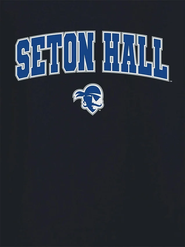 Seton Hall University Arch Logo, svart grafisk T-skjorte