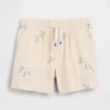 Shorts i bomullsgasbind med mønster for Baby og Småbarn
