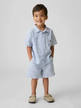 Shorts i lin-bomull for Baby og Småbarn