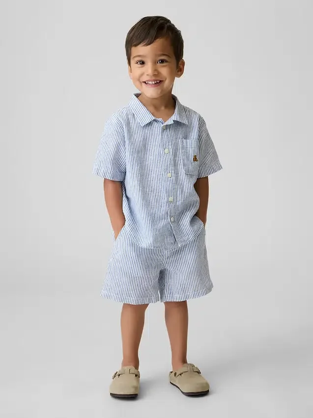 Shorts i lin-bomull for Baby og Småbarn
