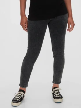 Skinny jeans med innsatt panel for gravide