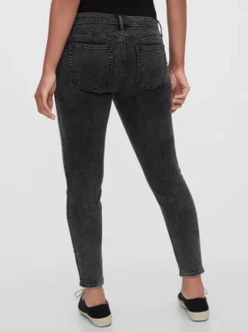 Skinny jeans med innsatt panel for gravide