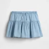 Skort i denim med lag på lag for barn