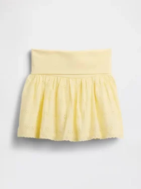 Skort med hullbroderi for barn