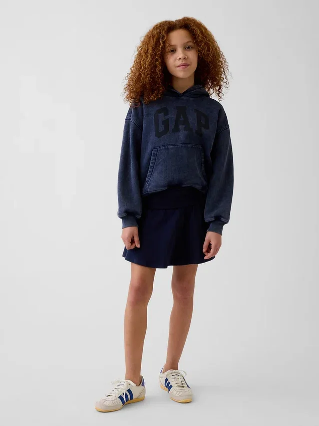 Skort med nedbrettet linning for barn