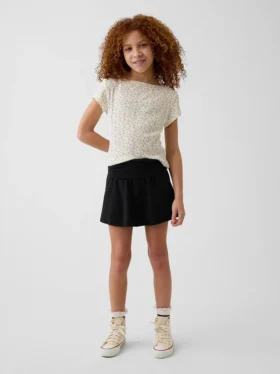 Skort med nedbrettet linning for barn