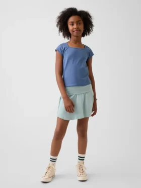 Skort med nedbrettet linning for barn
