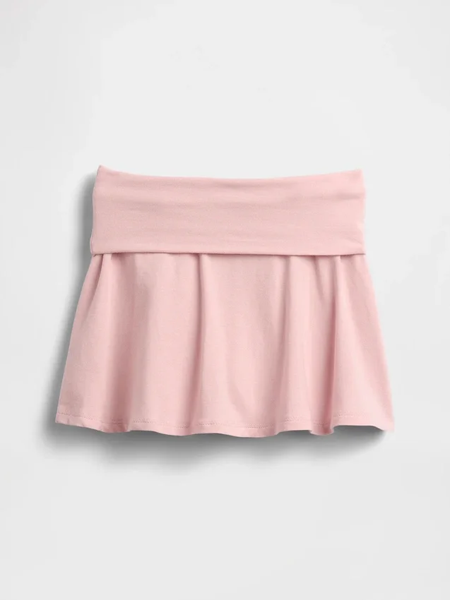 Skort med nedbrettet linning for barn