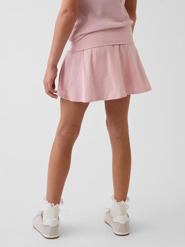 Skort med nedbrettet linning for barn