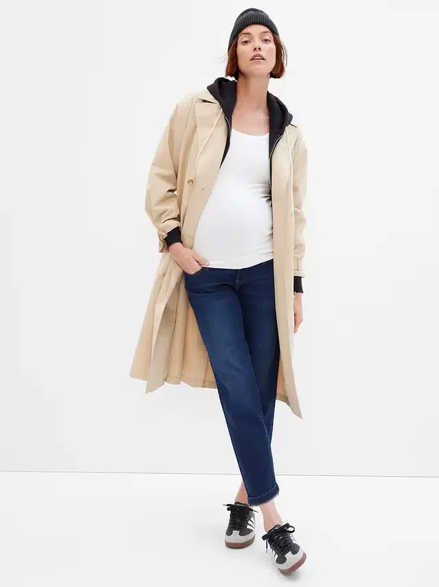 Slim-fit-Jeans med hel panel for gravide