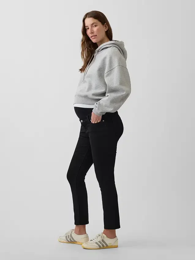 Slim-fit-Jeans med hel panel for gravide