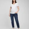 Slim-fit-Jeans med hel panel for gravide