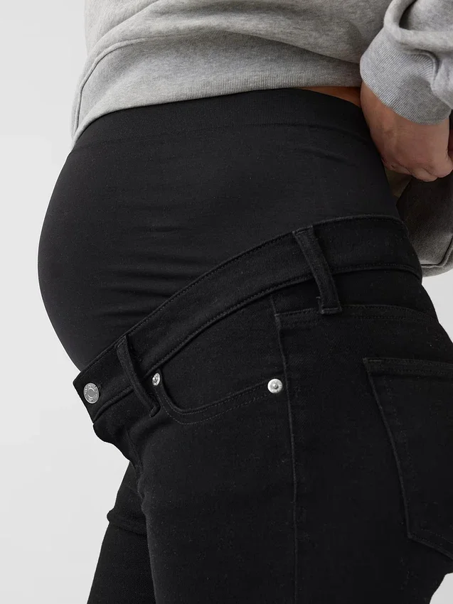 Slim-fit-Jeans med hel panel for gravide