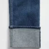 Slim straight-Jeans med høy midje og oppbrettede bukseben i 90-tallsstil