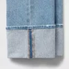 Slim straight-Jeans med høy midje og oppbrettede bukseben i 90-tallsstil