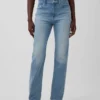 Slim straight-Jeans med høy midje og vridde sømmer i 90-tallsstil