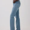 Slim straight-Jeans med høy midje og vridde sømmer i 90-tallsstil