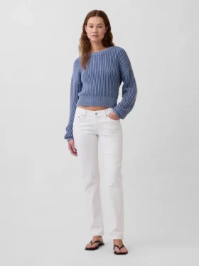 Slim straight-Jeans med lav midje i 90-tallsstil
