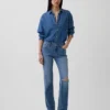 Slim straight-Jeans med lav midje i 90-tallsstil