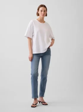 Slim straight-Jeans med lav midje i 90-tallsstil