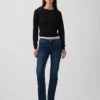 Slim straight-Jeans med lav midje i 90-tallsstil