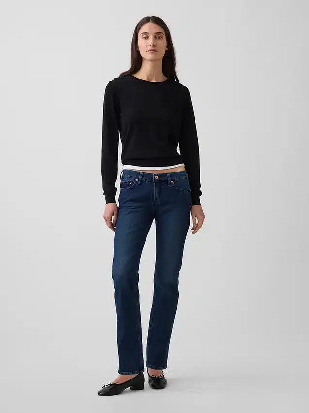 Slim straight-Jeans med lav midje i 90-tallsstil