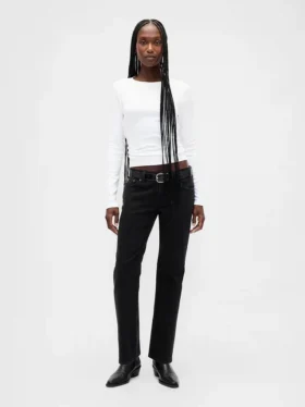 Slim straight-Jeans med lav midje i 90-tallsstil