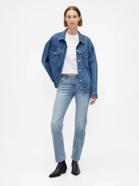 Slim straight-Jeans med lav midje i 90-tallsstil