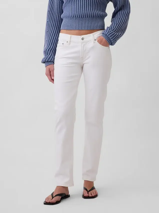 Slim straight-Jeans med lav midje i 90-tallsstil