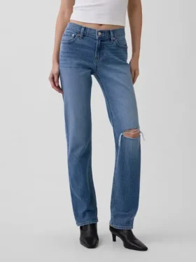 Slim straight-Jeans med lav midje i 90-tallsstil
