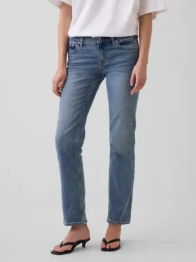 Slim straight-Jeans med lav midje i 90-tallsstil