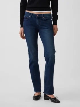 Slim straight-Jeans med lav midje i 90-tallsstil
