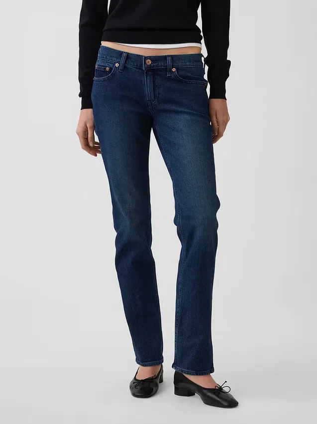 Slim straight-Jeans med lav midje i 90-tallsstil