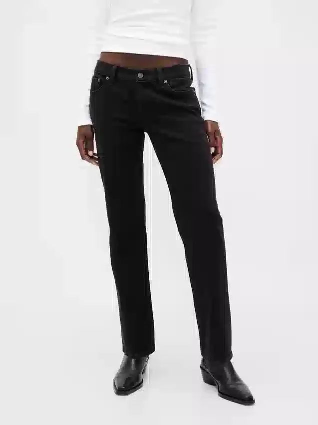 Slim straight-Jeans med lav midje i 90-tallsstil