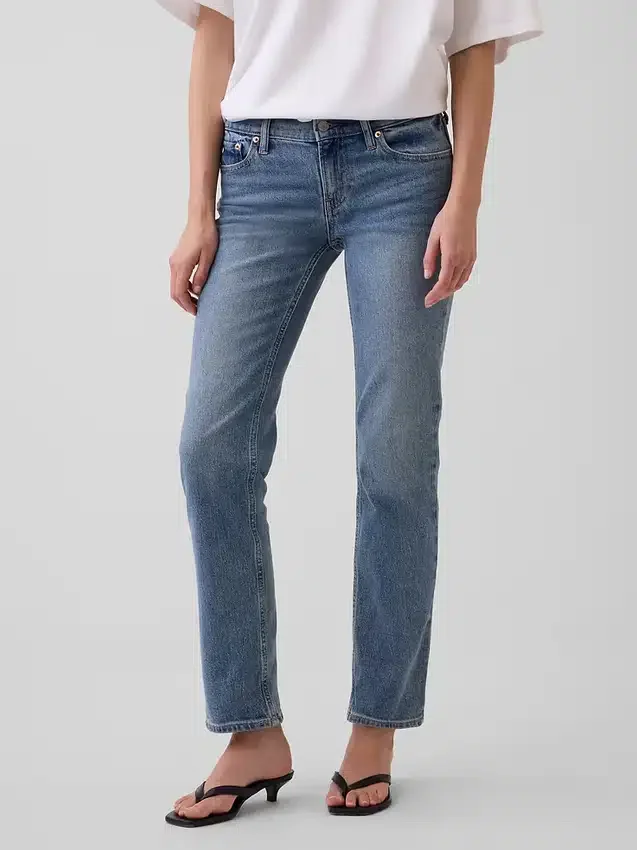 Slim straight-Jeans med lav midje i 90-tallsstil