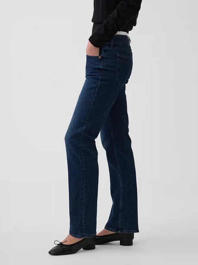 Slim straight-Jeans med lav midje i 90-tallsstil