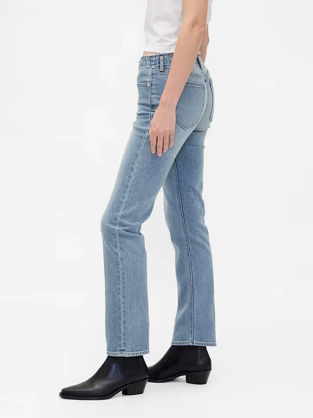 Slim straight-Jeans med lav midje i 90-tallsstil