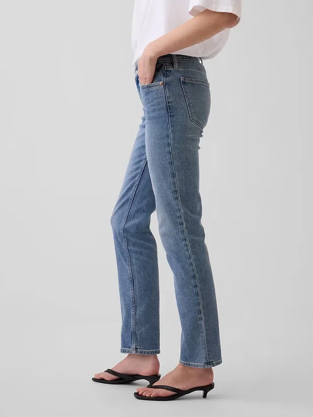Slim straight-Jeans med lav midje i 90-tallsstil