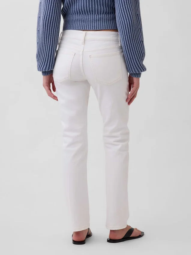Slim straight-Jeans med lav midje i 90-tallsstil