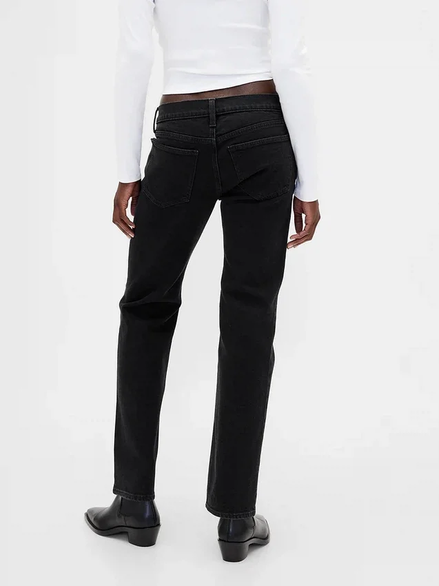Slim straight-Jeans med lav midje i 90-tallsstil