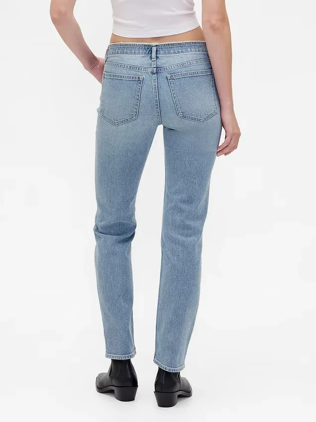 Slim straight-Jeans med lav midje i 90-tallsstil