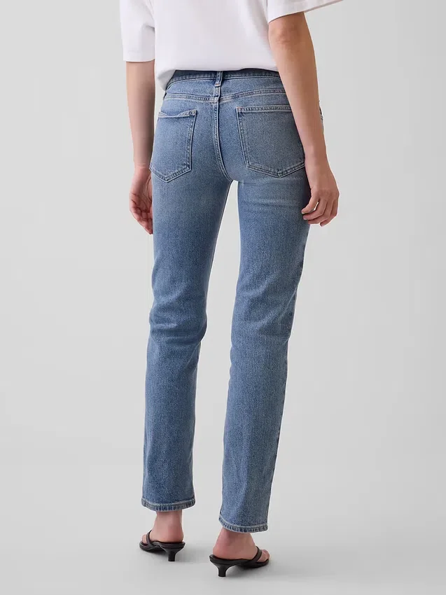 Slim straight-Jeans med lav midje i 90-tallsstil