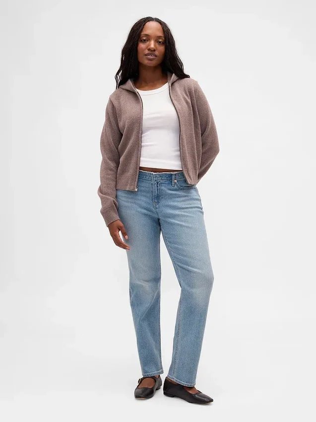 Slim straight-Jeans med lav midje i 90-tallsstil