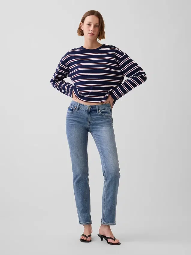 Slim straight-Jeans med lav midje i 90-tallsstil