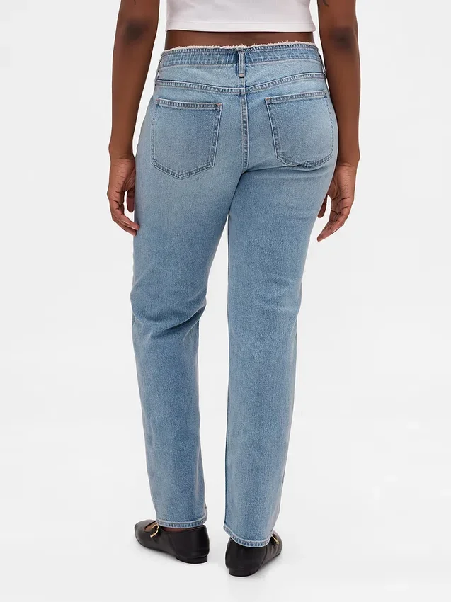 Slim straight-Jeans med lav midje i 90-tallsstil