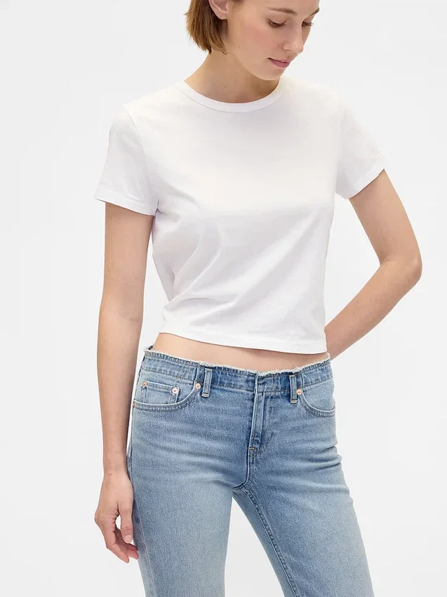 Slim straight-Jeans med lav midje i 90-tallsstil