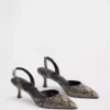 Slingback-sko med lav hæl