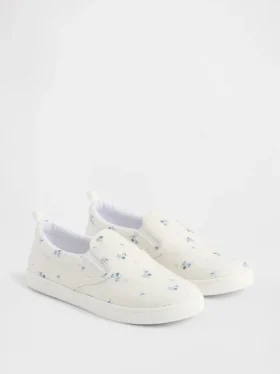 Slip-on-joggesko med blomstermønster for barn