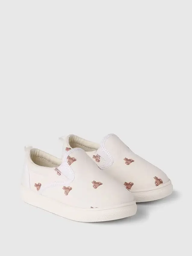 Slip-on-joggesko med Brannan Bear-mønster for Baby og Småbarn